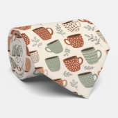Coffee Latte Lovers Custom Necktie Krawatte (Gerollt)