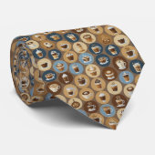 Coffee Latte Lovers Custom Necktie Krawatte (Gerollt)