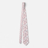 Coffee Latte Pink Custom Necktie Krawatte (Rückseite)