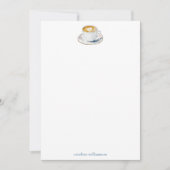 Coffee Latte Watercolor Personalized Stationery Mitteilungskarte (Vorderseite)