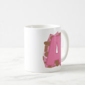 Coffee Letter A: Monogram Initial  Kaffeetasse (VorderseiteRechts)