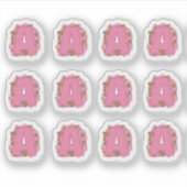 Coffee Letter A: Monogram Initial Sheet Aufkleber (Vorderseite)