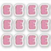 Coffee Letter E: Monogram Initial Sheet Aufkleber (Vorderseite)