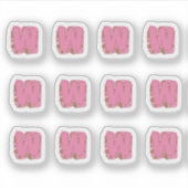 Coffee Letter W: Monogram Initial Sheet Aufkleber (Vorderseite)