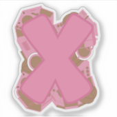 Coffee Letter X: Monogram Initial  Aufkleber (Vorderseite)