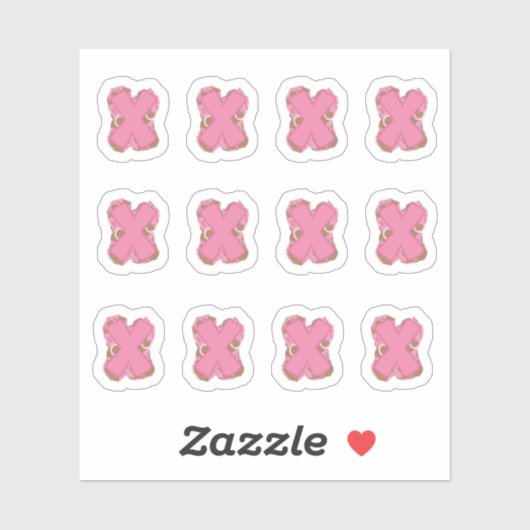 Coffee Letter X: Monogram Initial Sheet Aufkleber (Blatt)