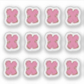 Coffee Letter X: Monogram Initial Sheet Aufkleber (Vorderseite)