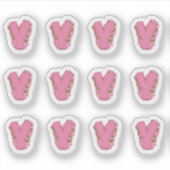 Coffee Letter Y: Monogram Initial Sheet Aufkleber (Vorderseite)