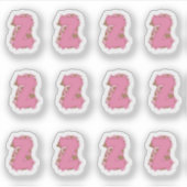 Coffee Letter Z: Monogram Initial Sheet Aufkleber (Vorderseite)