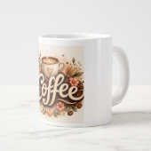 Coffee-Liebe Floral Jumbo-Tasse (Vorderseite Rechts)