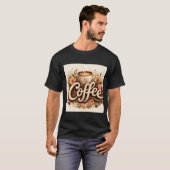 Coffee-Liebe Floral T-Shirt (Vorne ganz)