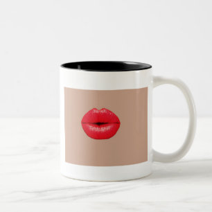 Coffee Lippen Küssen Pop Kunst Zweifarbige Tasse