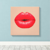 Coffee lips küssen Kuss Pop Art Leinwanddruck (Insitu (Holzboden))