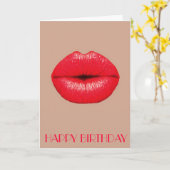 Coffee Lips küssen Kuss Pop Kunst zum Geburtstag Karte (Gelbe Blume)