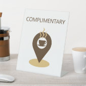 Coffee Location Icon - Begrüßungszeichen Sockelschild (In SItu)