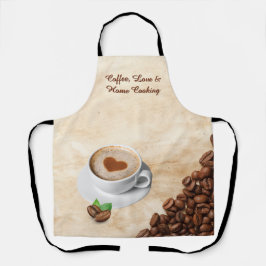 Coffee, Love & Home Cooking Apron Design Schürze