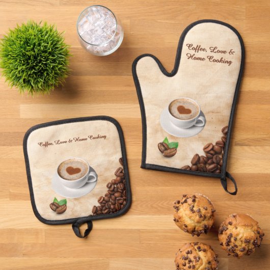 Coffee, Love & Home Cooking Kitchen Set (Oben Unten)