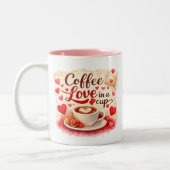 Coffee Love in a Cup Personalized Coffee Lover mug Zweifarbige Tasse (Links)