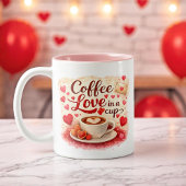 Coffee Love in a Cup Personalized Coffee Lover mug Zweifarbige Tasse