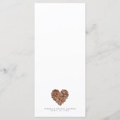 Coffee Love is Brewing Bridal Shower Menükarte (Rückseite)