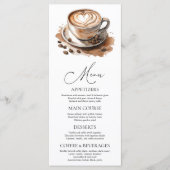 Coffee Love is Brewing Bridal Shower Menükarte (Vorderseite)