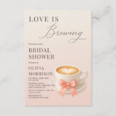 Coffee Love is Brewing QR-Code-Brautjunggesellinne Einladung (Vorderseite)