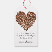 Coffee Love is Brewing Shower Thank You Favor Geschenkanhänger (Rückseite)