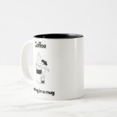 Coffee Lovely Mug, "Hug in a Mug"  Zweifarbige Tasse (Vorderseite Links)