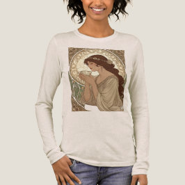 Coffee Lover Art Nouveau in the Style of Mucha Tri-Blend Shirt
