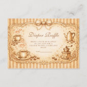 Coffee Lover Baby Shower Diapper Raffle Begleitkarte (Vorderseite)