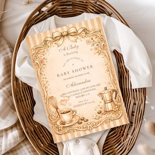 Coffee Lover Baby Shower Einladung