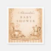 Coffee Lover Baby Shower Serviette (Vorderseite)