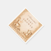 Coffee Lover Baby Shower Serviette (Ecke)