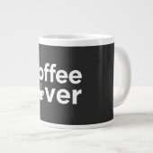 Coffee Lover Bold Typography Mug - Minimalist Blac Jumbo-Tasse (Vorderseite Rechts)