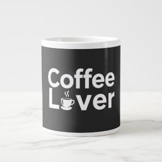 Coffee Lover Bold Typography Mug - Minimalist Blac Jumbo-Tasse