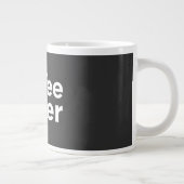 Coffee Lover Bold Typography Mug - Minimalist Blac Jumbo-Tasse (Rechts)