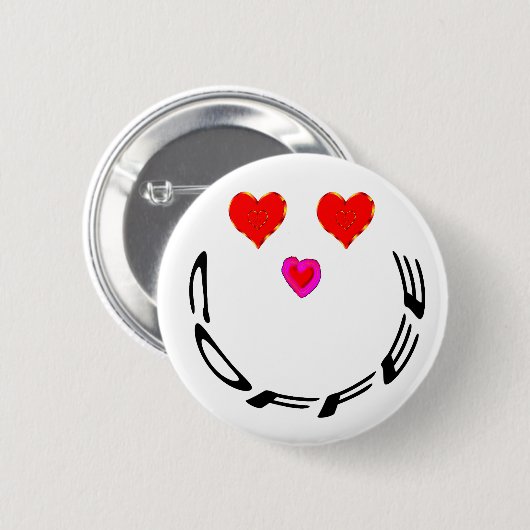 Coffee Lover Button (Vorne & Hinten)