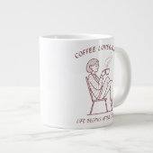 Coffee Lover Club: Life Begins After Coffee Jumbo-Tasse (Vorderseite Rechts)