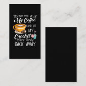 Coffee Lover Crochet Lady Crocheting Garn Spaß Visitenkarte (Vorne/Hinten)