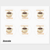 Coffee Lover – Cute & Cozy for Caffeine Fans Runder Aufkleber (Blatt)