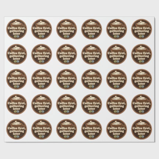 Coffee Lover Daily Ritual Sticker Geschenkpapier (Flach)