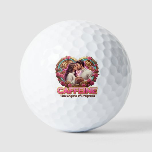 Coffee Lover Daily Ritual Sticker Golfball (Vorderseite)