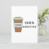 Coffee Lover Design 100% Koffein zugesetzt Einladung