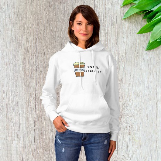 Coffee Lover Design 100% Koffein zugesetzt Hoodie