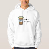 Coffee Lover Design 100% Koffein zugesetzt Hoodie (Vorderseite)
