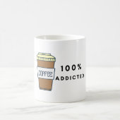 Coffee Lover Design 100% Koffein zugesetzt Kaffeetasse (Mittel)