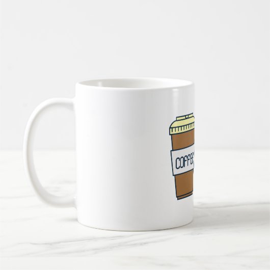 Coffee Lover Design 100% Koffein zugesetzt Kaffeetasse (Links)