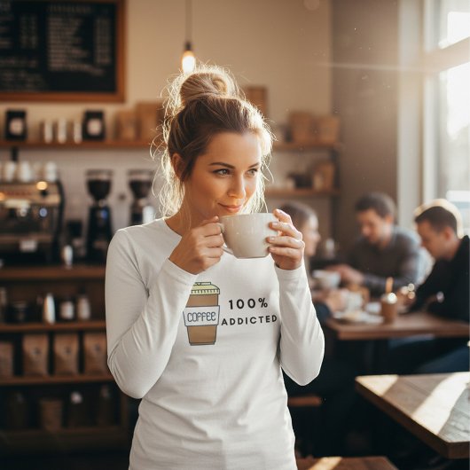 Coffee Lover Design 100% Koffein zugesetzt T-Shirt