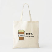 Coffee Lover Design 100% Koffein zugesetzt Tragetasche (Vorne)