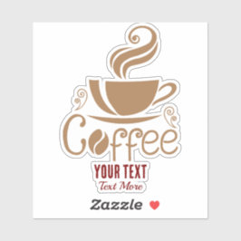Coffee Lover Design – Minimal Coffee Cup Graphic Aufkleber